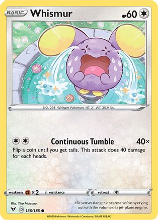 Whismur 135/185 - SWSH04 Vivid Voltage - for just $0.05! 