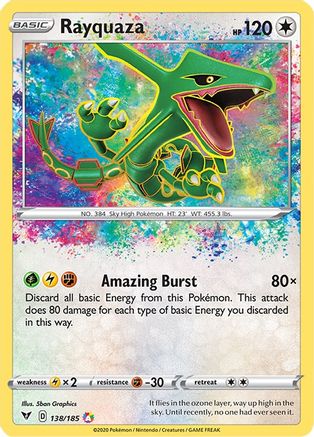 Rayquaza 138/185 - SWSH04 Vivid Voltage Holofoil - for just $8.20! 