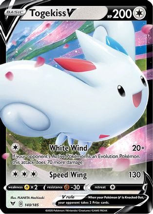 Togekiss V 140/185 - SWSH04 Vivid Voltage Holofoil - for just $0.80! 