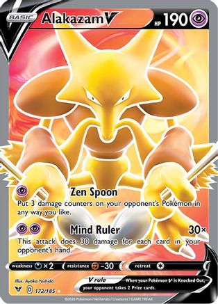 Alakazam V (Full Art) 172/185 - SWSH04 Vivid Voltage Holofoil - for just $1.54! 