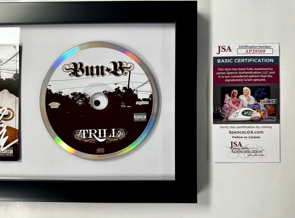 Rapper Bun B Signed Trill CD Booklet Framed With JSA COA Get Draped Throwed - for just $150! 