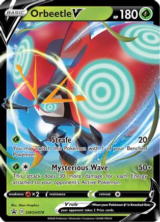 Orbeetle V SWSH078/307 - SWSH Sword & Shield Promo Cards Holofoil - for just $0.45! 