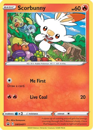 Scorbunny SWSH071/307 - SWSH Sword & Shield Promo Cards Holofoil - for just $0.45! 
