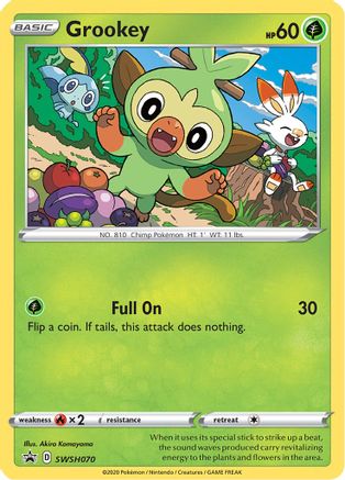Grookey SWSH070/307 - SWSH Sword & Shield Promo Cards Holofoil - for just $0.50! 