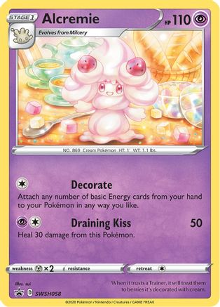 Alcremie SWSH058/307 - SWSH Sword & Shield Promo Cards Holofoil - for just $1.96! 