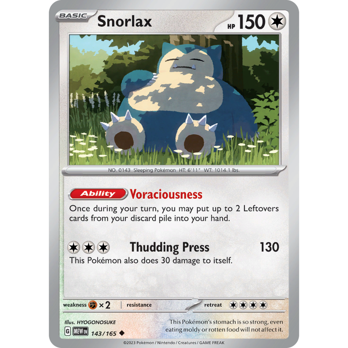 Snorlax (143/165) [Scarlet & Violet: 151] - Just $0.05! Shop now at Retro Gaming of Denver