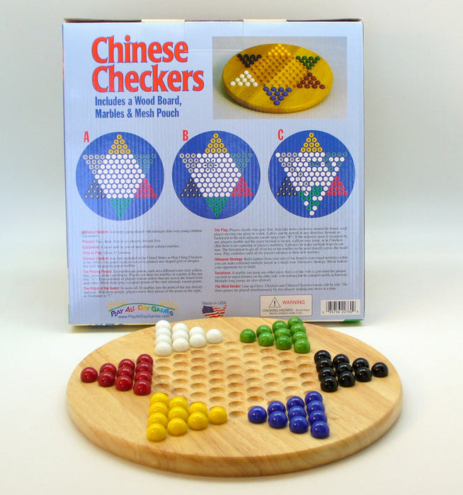 Chinese Checkers - Wood Round Board Game - for just $29.95! 