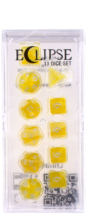 Ultra PRO: 11-Dice Set - Eclipse (Lemon Yellow) - Just $9.95! Shop now at Retro Gaming of Denver