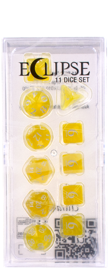 Ultra PRO: 11-Dice Set - Eclipse (Lemon Yellow) - Just $9.95! Shop now at Retro Gaming of Denver