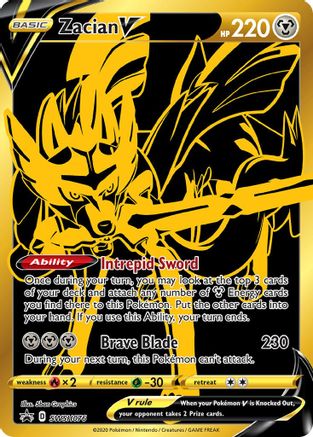 Zacian V SWSH076/307 - SWSH Sword & Shield Promo Cards Holofoil - for just $4.99! 