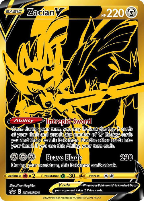 Zacian V (SWSH076) [Sword & Shield: Black Star Promos] - for just $4.90! 