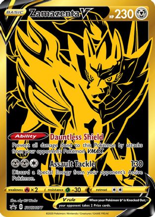 Zamazenta V SWSH077 - SWSH Sword & Shield Promo Cards - Holofoil - for just $2.60! 