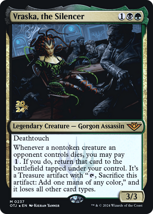 Vraska, the Silencer (PRE-237) - Outlaws of Thunder Junction Promos Foil - for just $0.97! 