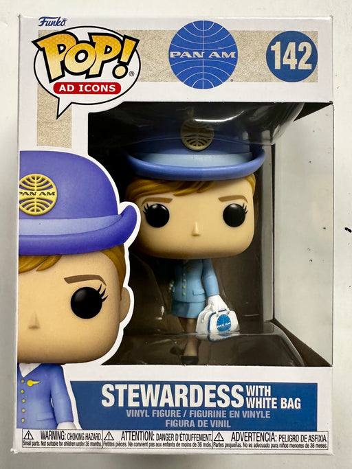 Funko Pop! Ad Icons Pan Am Airways Stewardess With White Bag #142 Vaulted 2021 - for just $10! 