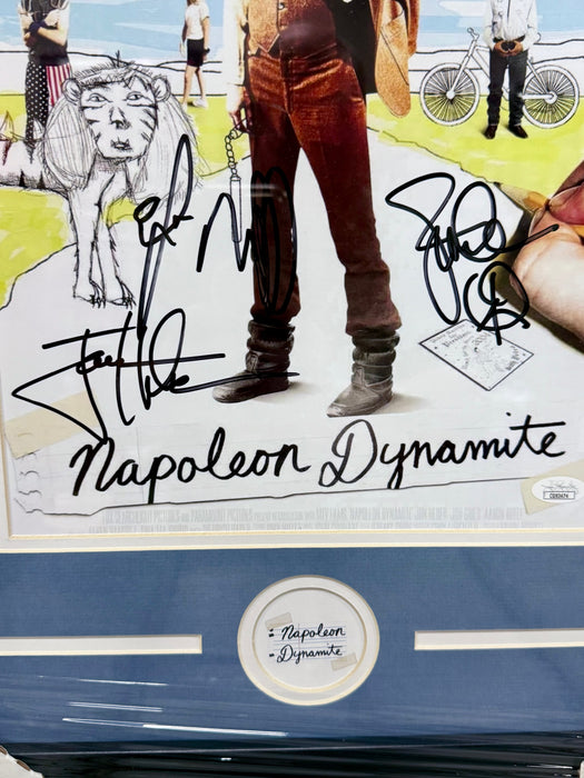 Jon Heder, Efron Ramirez, Jon Gries Signed & Framed Napoleon Dynamite 11x17 Photo With JSA COA - for just $250! 
