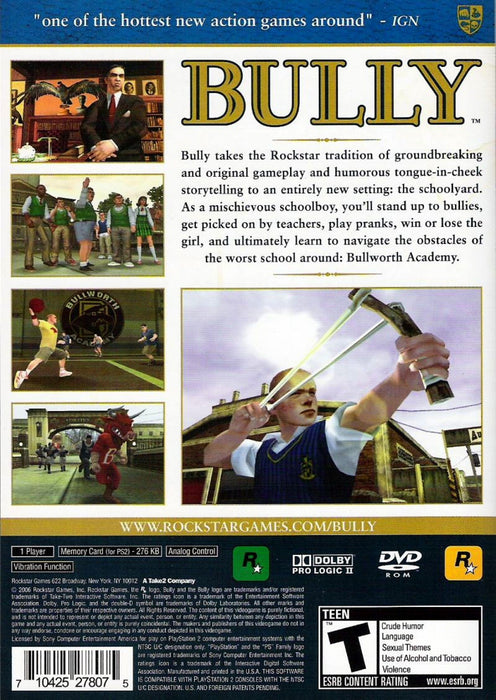 Bully [Greatest Hits] – PlayStation 2 (PS2) - for just $22.99! 