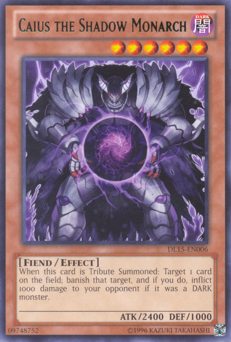 Caius the Shadow Monarch (Green) [DL15-EN006] Rare - for just $4! 