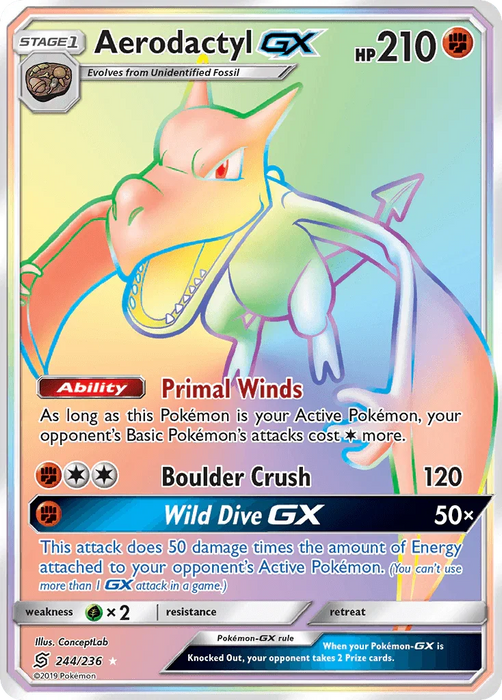 Aerodactyl GX (244/236) [Sun & Moon: Unified Minds] - for just $6.85! 
