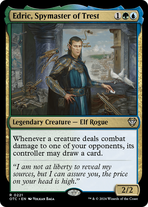 Edric, Spymaster of Trest (OTC-221) - Outlaws of Thunder Junction Commander - for just $0.86! 