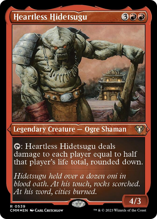 Heartless Hidetsugu (Foil Etched) [Commander Masters] - Just $1.55! Shop now at Retro Gaming of Denver