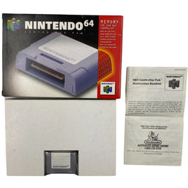Top view of all contents of N64 Controller Memory Pak - Nintendo 64