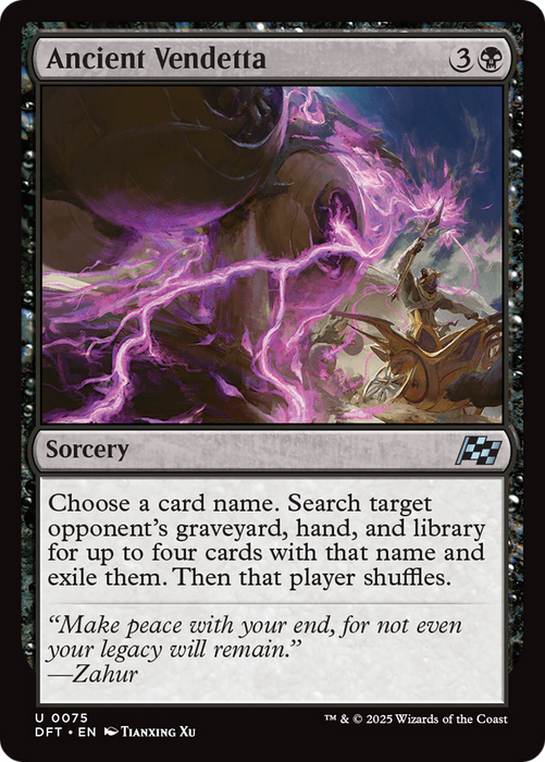 Ancient Vendetta (DFT-075) - Aetherdrift Foil - for just $0.05! 