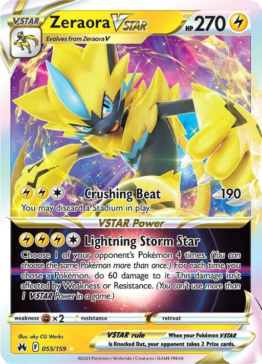 Zeraora VSTAR (055/159) [Sword & Shield: Crown Zenith] - for just $0.50! 