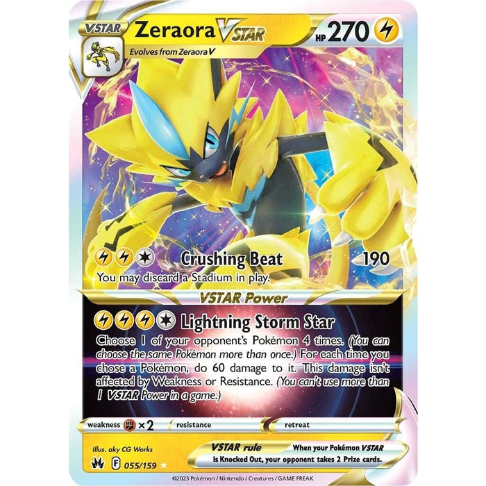 Zeraora VSTAR (055/159) [Sword & Shield: Crown Zenith] - Just $0.30! Shop now at Retro Gaming of Denver