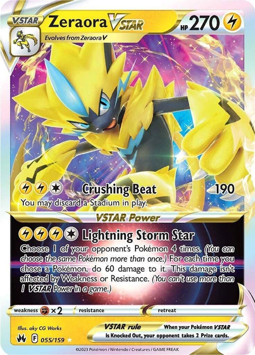 Zeraora VSTAR (055/159) [Sword & Shield: Crown Zenith] - for just $0.75! 