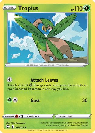 Tropius 005/072 - Shining Fates - for just $0.08! 