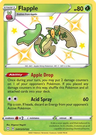 Flapple SV013/SV122 - Shining Fates Shiny Vault Holofoil - for just $1.77! 