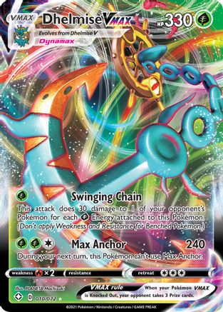 Dhelmise VMAX 010/072 - Shining Fates Holofoil - for just $0.49! 