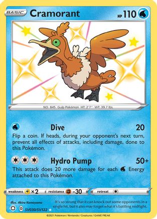 Cramorant SV030/SV122 - Shining Fates Shiny Vault Holofoil - for just $0.10! 