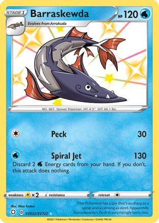 Barraskewda SV032/SV122 - Shining Fates Shiny Vault Holofoil - for just $0.88! 