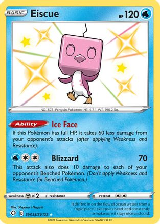 Eiscue SV035/SV122 - Shining Fates Shiny Vault Holofoil - for just $1.70! 