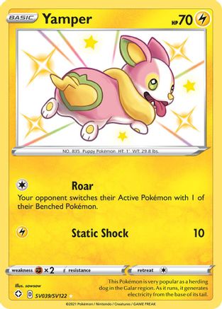 Yamper SV039/SV122 - Shining Fates Shiny Vault Holofoil - for just $7.85! 