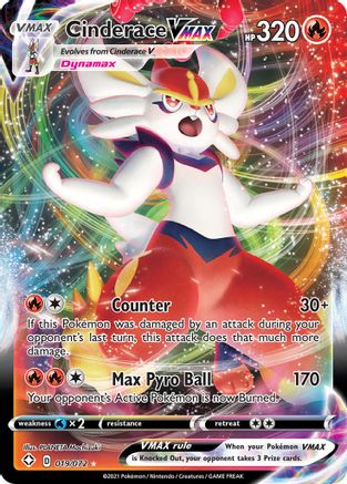 Cinderace VMAX 019/072 - Shining Fates Holofoil - for just $0.99! 
