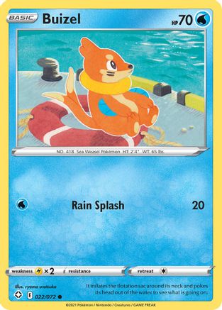Buizel 022/072 - Shining Fates - for just $0.05! 