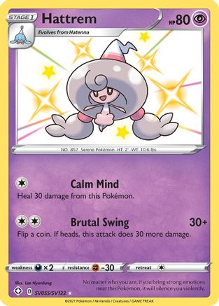 Hattrem SV055/SV122 - Shining Fates Shiny Vault Holofoil - for just $1! 
