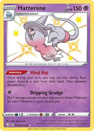 Hatterene SV056/SV122 - Shining Fates Shiny Vault Holofoil - for just $1! 