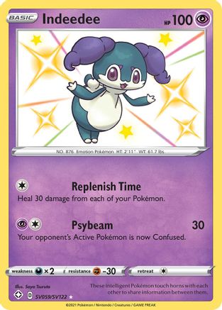 Indeedee SV059/SV122 - Shining Fates Shiny Vault Holofoil - for just $1.05! 