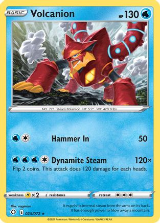 Volcanion 025/072 - Shining Fates Reverse Holofoil - for just $0.10! 