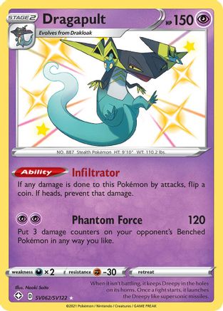 Dragapult SV062/SV122 - Shining Fates Shiny Vault Holofoil - for just $1.38! 