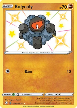Rolycoly SV067/SV122 - Shining Fates Shiny Vault Holofoil - for just $0.75! 