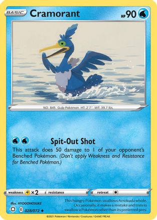 Cramorant 028/072 - Shining Fates - for just $0.06! 