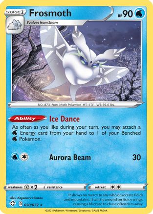 Frosmoth 030/072 - Shining Fates Reverse Holofoil - for just $0.15! 