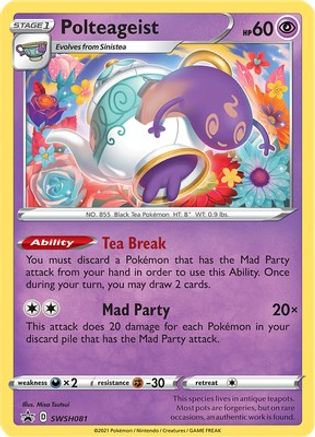 Polteageist SWSH081/307 - SWSH Sword & Shield Promo Cards Holofoil - for just $0.28! 