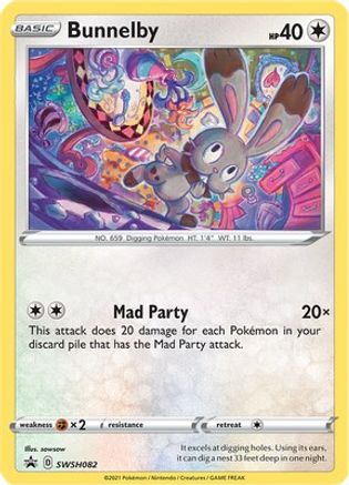 Bunnelby SWSH082/307 - SWSH Sword & Shield Promo Cards Holofoil - for just $0.38! 