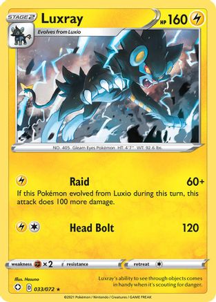 Luxray 033/072 - Shining Fates Holofoil - for just $0.10! 