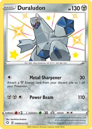 Duraludon SV092/SV122 - Shining Fates Shiny Vault Holofoil - for just $1.25! 